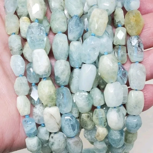 Vintage Kenneth Lane KJL Aquamarine Gemstone Multistrand Necklace